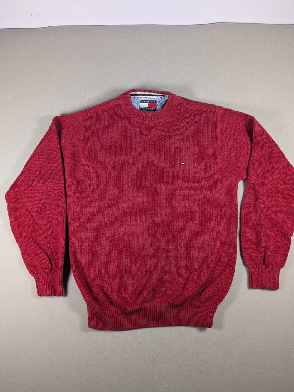 Men's Red Tommy Hilfiger Sweater Size S